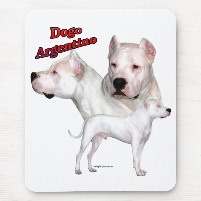 Dogo Argentino Trio 2 Mouse Pad (Front)