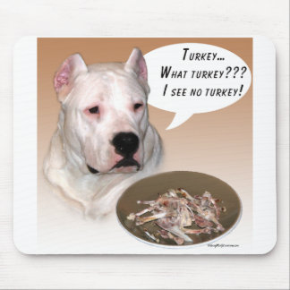 Dogo Argentino Turkey Mouse Pad