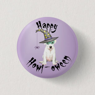 Dogo Argentino Witch Pinback Button