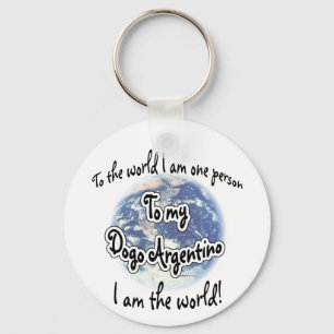 Dogo Argentino World 2 Keychain