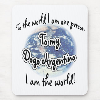 Dogo Argentino World 2 Mouse Pad