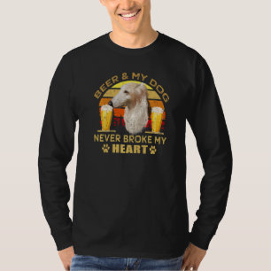 Dogs 365 Beer & Borzoi Dog Never Broke My Heart T-Shirt