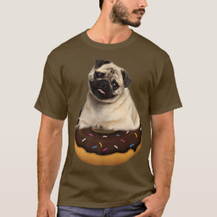 Dogs 365 Cute Pug Doughnut Girls Dog Funny T-Shirt