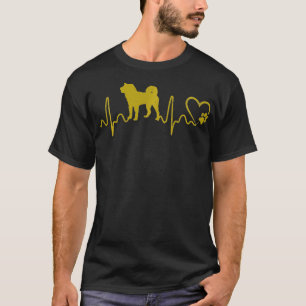 Dogs 365 Heartbeat Shiba Inu Dog Animal Rescue Lif T-Shirt