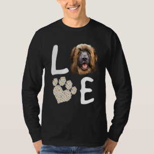 Dogs 365 Love Leonberger Dog Paw Pet Rescue T-Shirt