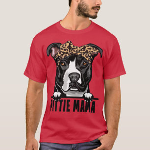 Dogs 365 Pitbull Dog  Pittie Mama Pit Bull Dog Mom T-Shirt