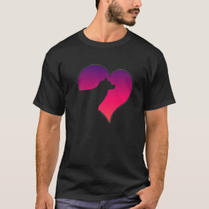Dogs 365 Siberian Husky Dog Pink Heart Love Gift F T-Shirt