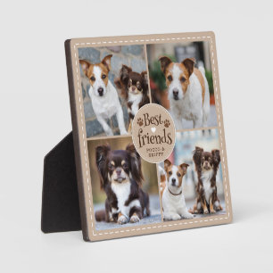 Dogs 4 Photos BEST FRIENDS Pawprints Custom Plaque