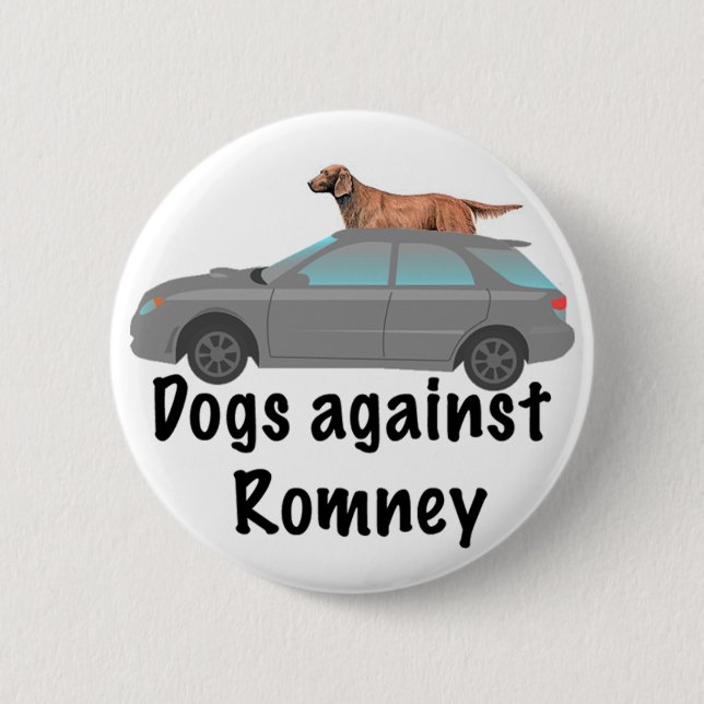 Dogs against Romney 2 Inch Round Button (Front)