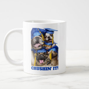Dogs and Cat Grads in Photo Booth Large Coffee Mug