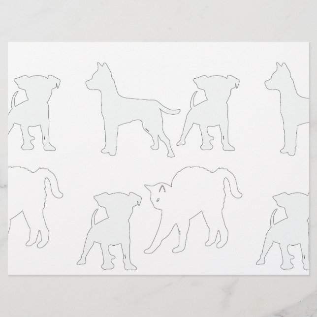 Dogs And Cats Colouring Sheet Placemat  (Front)