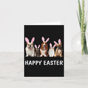 Dogs and cats happy easter funny gift for womens g card