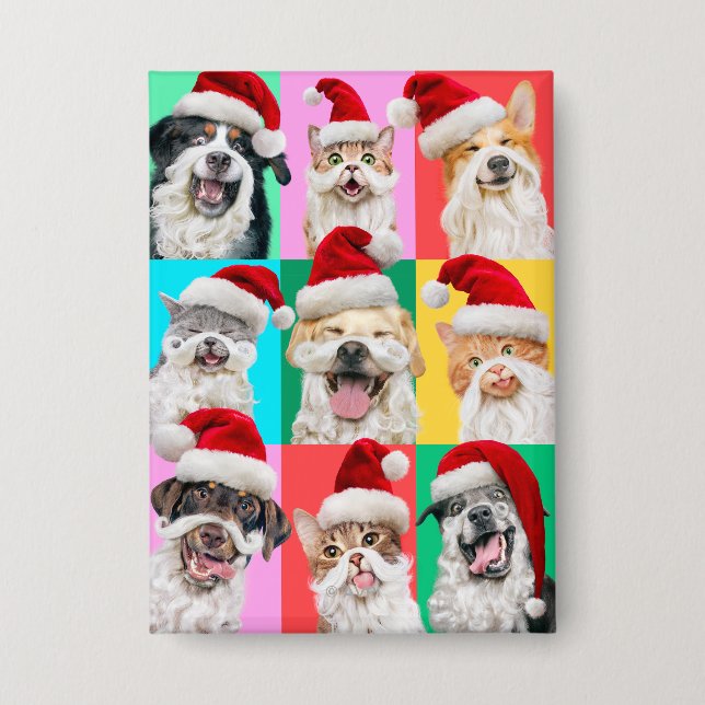 Dogs and Cats with Santa Beard (Front)