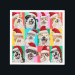 Dogs and Cats with Santa Beard Napkin<br><div class="desc">Merry Cuteness! | Avanti, the Global Humour Brand™ has been entertaining the world with its Feel Good Funny greeting cards for over 40 years. Our characters live life to the fullest and celebrate the humour in everyday life.</div>