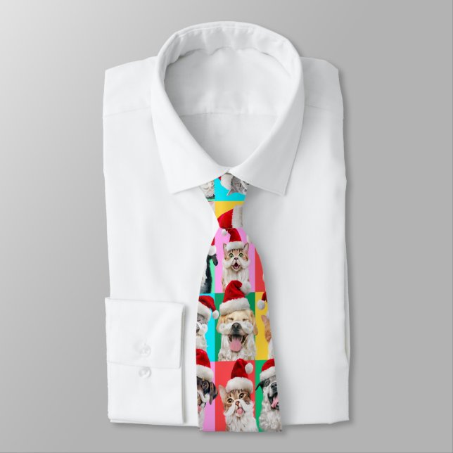 Dogs and Cats with Santa Beard Tie (Tied)