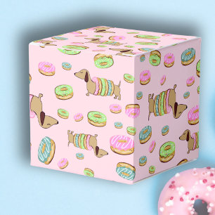 Dogs and Doughnuts Birthday Favour Boxes Dachshund