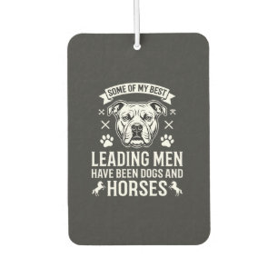 Dogs And Horses Leading Men Air Freshener