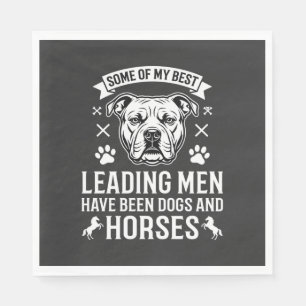 Dogs And Horses Leading Men Napkin