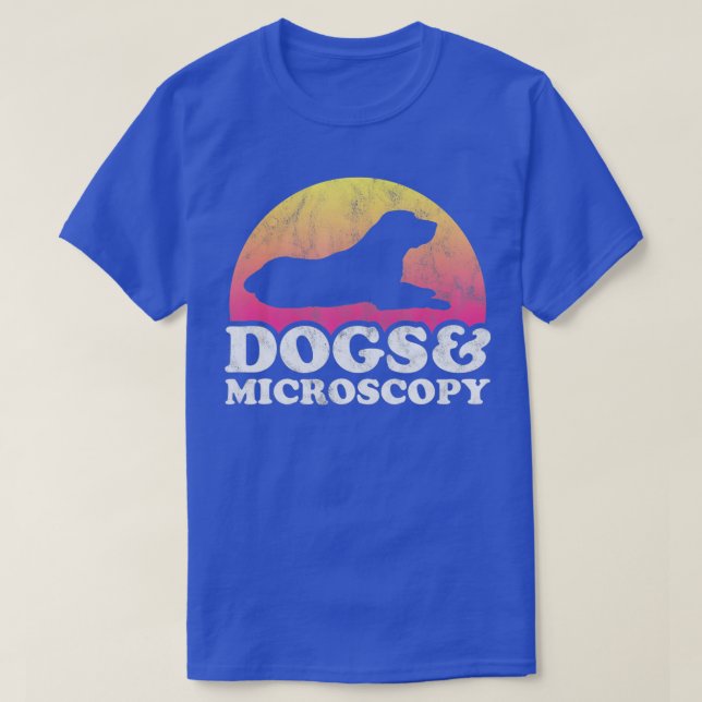 Dogs and Microscopy Mens or Womens Dog  T-Shirt (Design Front)