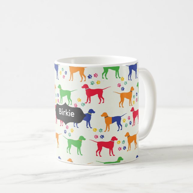 Dogs and Pawprints Coffee Mug (Front Right)