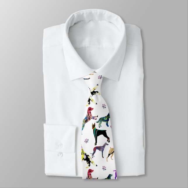 Dogs and Paws Tie (Tied)