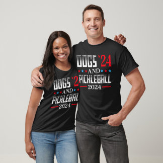 Dogs and pickleball US Election 2024 Party Voter T-Shirt