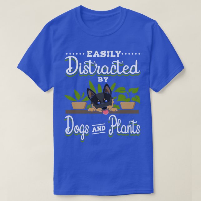 Dogs and Plants Plant Lover T-Shirt (Design Front)