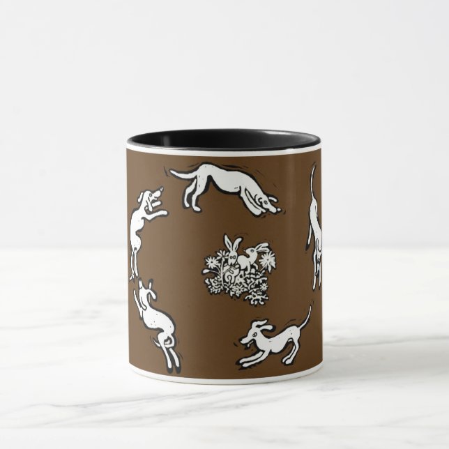 Dogs and rabbits mug (Center)