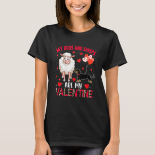 Dogs And Sheeps Are My Valentine Dachshund With Sh T-Shirt