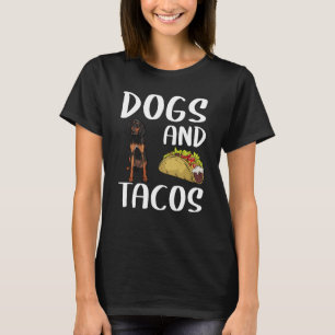 Dogs And Tacos Black and Tan Coonhound Mexican Foo T-Shirt