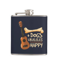 Dogs and Ukulele Makes Me Happy Novelty