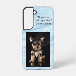 dogs are link to paradise marble background samsun samsung galaxy case