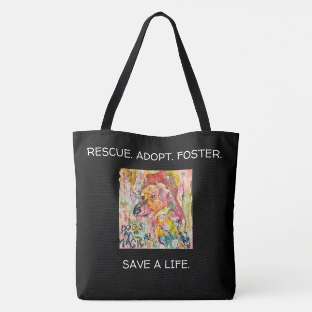 DOGS ARE MAGICAL TOTE BAG (Back)