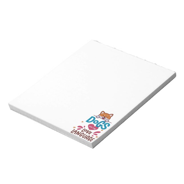 Dogs Are My Love Language Notepad (Rotated)