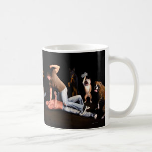 Dogs at Manfight mug