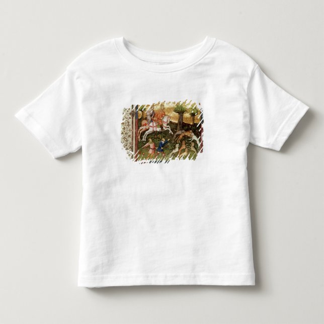 Dogs attacking a leopard, from a book toddler t-shirt (Front)