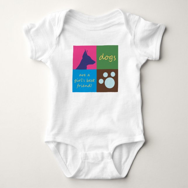 dogs baby bodysuit (Front)