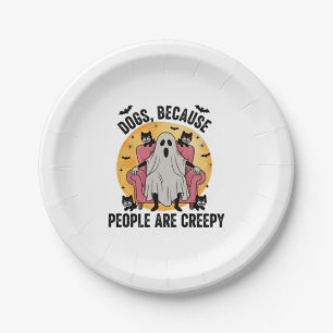 Dogs Because People Are Creepy Paper Plate