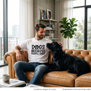Dogs Because People Suck T-Shirt