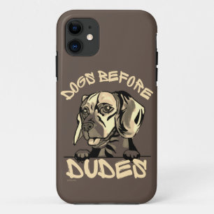 DOGS BEFORE DUDES cute funny dog beagle gift iPhone 11 Case