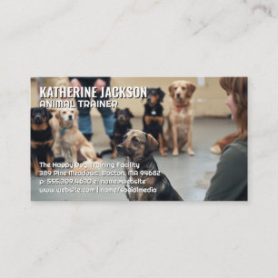Dogs Being Trained at Facility Business Card