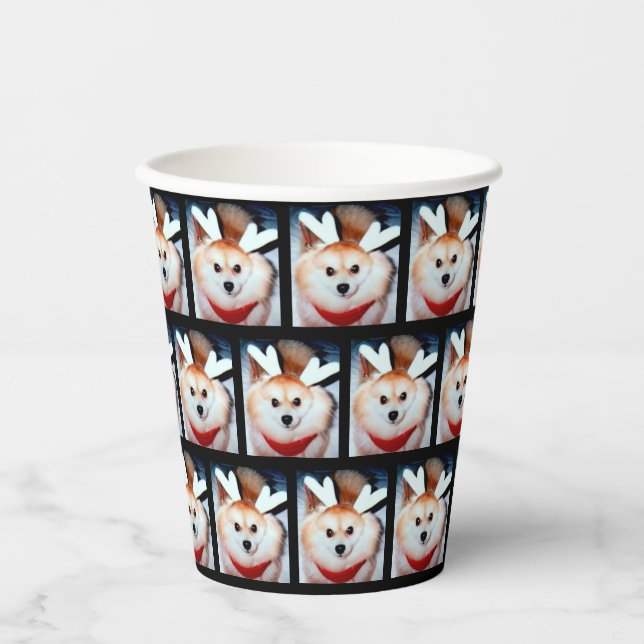 Dogs Birthday Party Custom Pet Photo Paper Cups (Front)
