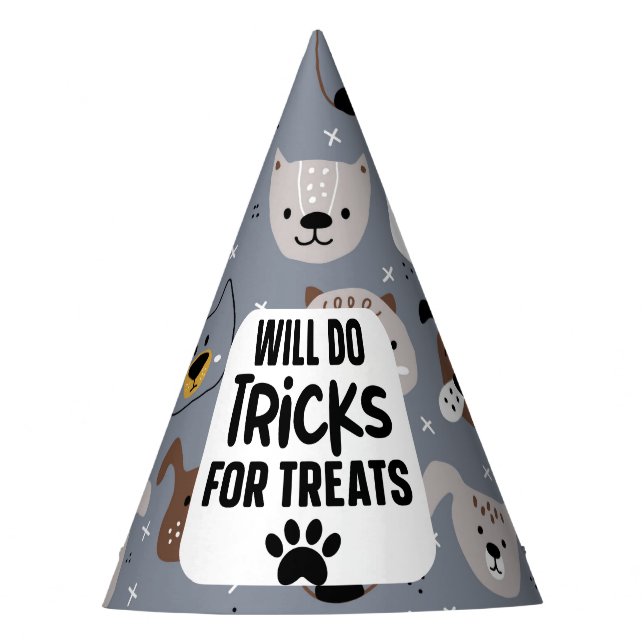 Dog's Birthday Party Funny Cute Party Hat (Front)