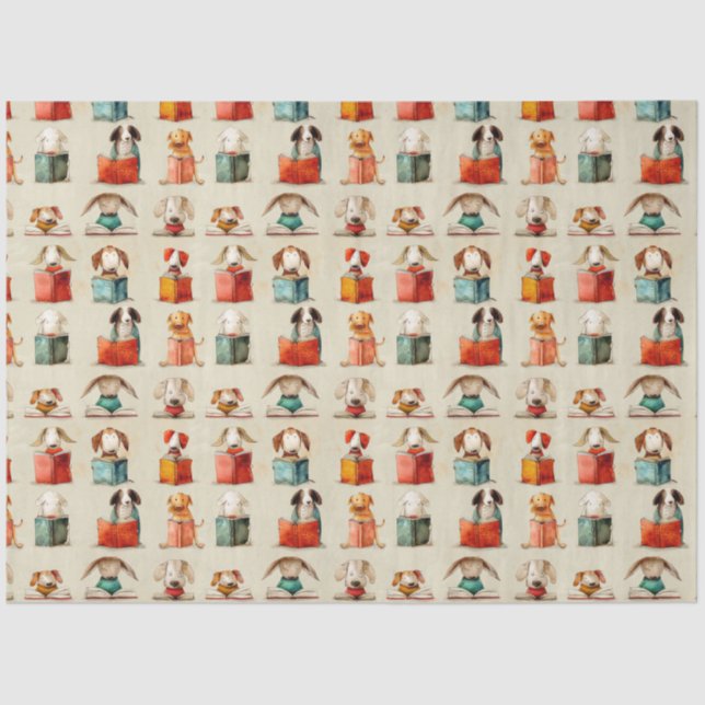 Dogs book club tissue paper (Front)