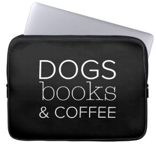 Dogs Books Coffee Bookworm Dog Mom Laptop Sleeve