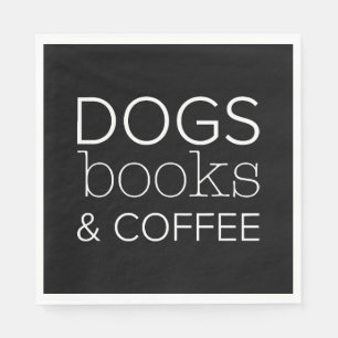 Dogs Books Coffee Bookworm Dog Mom Napkin