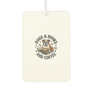 Dogs Books Coffee Bulldog Stack Cup_1 Air Freshener