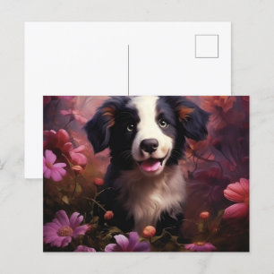 Dogs Bouquet Postcard