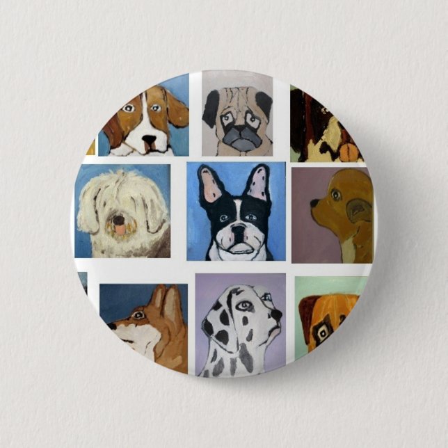 dogs by eric ginsburg 2 inch round button (Front)