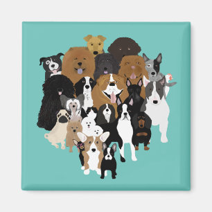 Dogs, Cat, Chicken Magnet